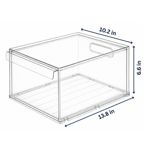 Large Clear <b>Storage</b> <b>Drawer</b> 13.8 X 10.2 X 6.6 Inches - Product Image 2