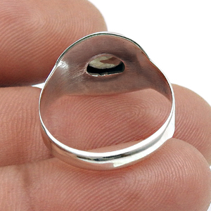 Fournisseur en gros Quartz fumé Gemstone Dainty Ring Bague en argent sterling 925 Dainty Statement Ring Cadeau parfait pour elle Bijoux OEM - Product Image 3