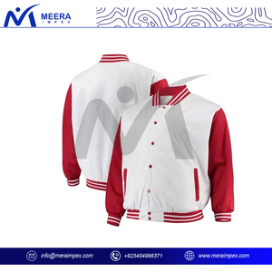 2025 chaqueta universitaria OEM de alta calidad para hombre con bordado de chenilla y mangas de lana chaqueta universitaria de béisbol para hombre - Product Image 2