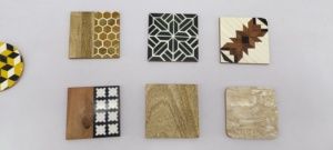 Luxury Modern Top Quality Customize Square Acacia <b>Wood</b> <b>Coaster</b> Sets Home and Kitchen Accessories - Product Image 5