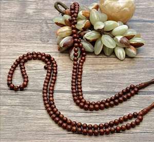 Chapelet de prière musulman Tasbih 100 perles finition brillante durable design avec pompon religieux spirituel pour la maison mosquée - Product Image 5