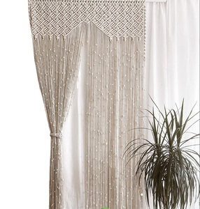 Art Decor Farmhouse Gift Macrame Door Curtain | Large Wedding Backdrop Wall Hanging Tapestry - Product Image 1