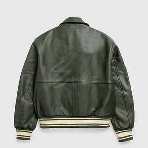 Latest Design 100% Leather Made Men Bomber <b>Jacket</b> <b>Waterproof</b> Wholesale <b>Winter</b> <b>Jacket</b> For Men - Product Image 2