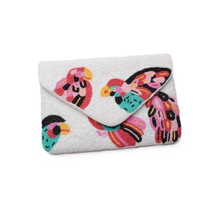 Fashionable Seed Beads Embroidery Clutch for Events and Weddings Vintage Style Beaded Embroidery Clutch with <b>Sequins</b> and Lining - Product Image 3