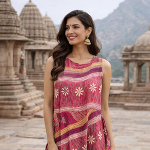 Robe d'été ample pour femmes, idéale pour les vacances, les fêtes, élégante et confortable, robe Naptol en coton sans manches pour femmes - Product Image 1