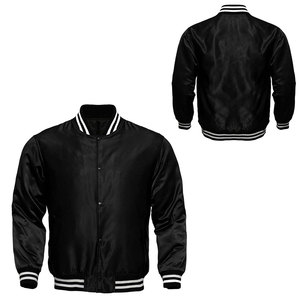2025 OEM Men's Vintage Letterman <b>Baseball</b> <b>Bomber</b> <b>Jacket</b> 100% Silk Eco-Friendly Winter Stand Collar Low MOQ Wholesale - Product Image 6