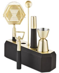 Elegantes herramientas de barra de madera y metal, elegantes accesorios de coctelería para fiestas, restaurantes y bares caseros hechos a mano de La India - Product Image 6