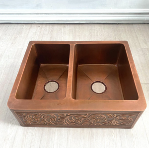 Fregadero de recipiente de cobre contemporáneo dorado con diseño acampanado, resistente a la corrosión y al envejecimiento disponible a precio mayorista - Product Image 3