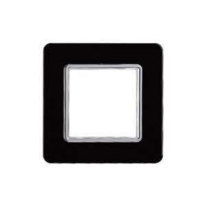 Etroit Starlight serie 2P lastra di vetro, colore nero, compatibile con Vimar Plana-materiali elettrici/compatibile con Vimar - Product Image 1