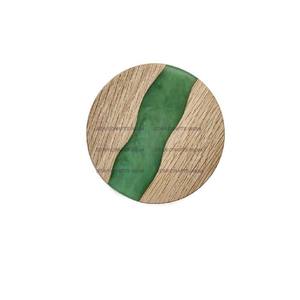 ที่รองแก้วไม้อะคาเซียทรงสี่เหลี่ยมและเรซินอีพ็อกซี่ดีไซน์ใหม่ตามสั่งสำหรับสำนักงานและบ้านจาก SCI - Product Image 3