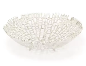 Meilleur bol d'affichage de service traditionnel moderne fait à la main en aluminium argenté bols à fruits et à salade pour les comptoirs de table plats - Product Image 4