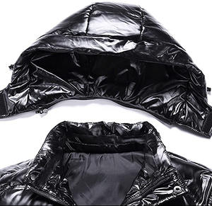 Puffer Jacket <b>Men</b> Shiny Puffer Black Jacket <b>Men</b> Back Bubble Jackets & Coats 2025 Wholesale Winter for <b>Men</b> Stand Casual Knitted - Product Image 4