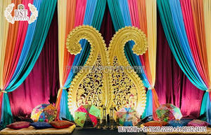 Fusion Wedding <b>Mehndi</b> Ceremony Stage Props & <b>Decor</b> Pakistani Wedding Sangeet Stage <b>Decor</b> Asian Wedding <b>Mehndi</b> <b>Decor</b> Props USA - Product Image 5