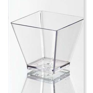 175ml Disposable <b>Polystyrene</b> Plastic Cup for Ice Cream Smooth Plain Taper <b>Shape</b> for Small Parties - Product Image 3