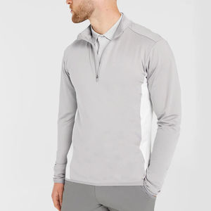 Tissu écologique col rond personnalisé demi-fermeture éclair sweat pull mode Streetwear survêtement sweat pour hommes OEM - Product Image 4