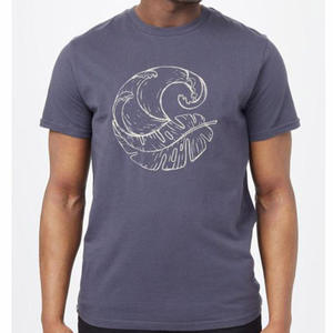 T-shirt ample pour homme en coton 100% tissé imprimé personnalisé de haute qualité - Respirant, anti-UV et écologique - Product Image 1