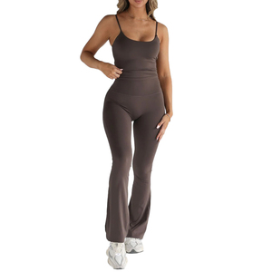 Custom High Stretch Activewear Women Workout Sports Gym Fitness Pants Breathable Flared Yoga <b>Leggings</b> for Woman - Product Image 3