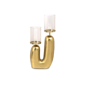 Decorative Centerpiece Handcrafted Metal <b>Candle</b> Holder with <b>Marble</b> Base Customizable Wholesale Home Decoration Items for Sale - Product Image 3