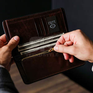 Super Good Quality Designs <b>Genuine</b> <b>Leather</b> Card Holder <b>Leather</b> Single Shade Bifold <b>Wallets</b> Custom Design <b>Leather</b> <b>Wallets</b> - Product Image 2