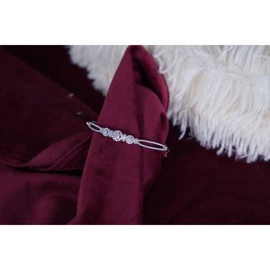 NOVAMART Fine SILVERINGS 925 STERLING <b>RUBY</b> WOO DOUBLE SIDED <b>BRACELET</b> Fine Bangles Wholesale Export - Product Image 1