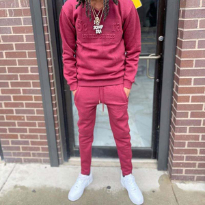 ชุดวอร์มมีฮู้ดสำหรับผู้ชายชุดออกกำลังกายแบบรูดซิปขึ้นพิมพ์ลายเข้ารูปแบบกำหนดเองสำหรับฤดูหนาว - Product Image 4