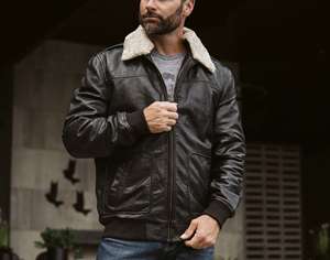 <b>Top</b> Design Men's 100% <b>High</b> Quality <b>Leather</b> Jacket with Quilt Lining Stand Collar Full Sleeve-Customizable for Winter Season - Product Image 2