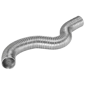 Tuyau d'aération de sèche-<span class=keywords><strong>linge</strong></span> en aluminium flexible semi-rigide de 4 pouces Pro-HVAC avec feuille résistante au feu pour la ventilation de la buanderie - Product Image 3
