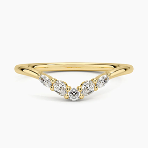 10K Gold Cuvre Bands para boda Anillo de compromiso de diamante de moissanita de corte redondo Uso diario y regalo perfecto para mujer - Product Image 1