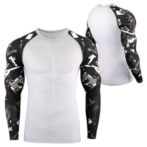 Vente flash : Rashguard long respirant pour homme, imprimé par sublimation personnalisé, en polyester, meilleur design, prix de gros - Product Image 2