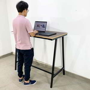 <b>Solid</b> <b>Wood</b> Antique Design Style 120x60x105cm Standing <b>Desk</b> A-Frame Legs Dual Motor Assembly Required for Bedroom Use STD68033 - Product Image 5
