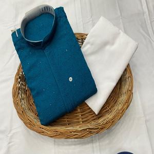 Elegante Kurta Payjama para Hombre con Diseño de Rayón y Bordado Chickan, Nueva Variedad, Compra en Línea en India, Proveedor y Exportador Mundial - Product Image 1