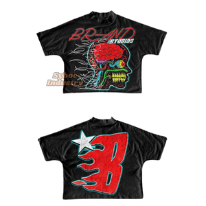 T-shirt Boxy Fit de haute qualité pour hommes 320 GSM coton bio Vintage Boxy Fit t-shirt pour Street Wear garçons - Product Image 6