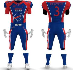 Maillot de football américain personnalisé sublimé respirant grande taille pour hommes, uniforme de football américain, chemise de sport, vente en gros - Product Image 5