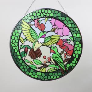 Radiant Kingfisher <b>Glass</b> <b>Decor</b> for Serene Environments - Product Image 1