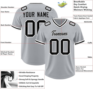 Camiseta deportiva de fútbol americano personalizada para hombre, conjunto de uniformes de fútbol con estampado de poliéster transpirable, camiseta de fútbol de manga corta - Product Image 4