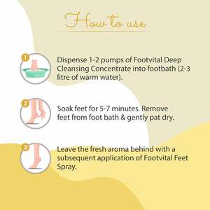 Footvital 100mL Daily Foot Wash Liquid Concentrado de limpieza profunda con aceite de Aloe-Vera y bergamota para pies frescos Crema Set Adultos - Product Image 6