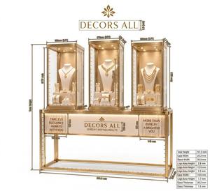 DECORS ALL - Vitrinas para Joyería con Marco Dorado y Cristal, Modelo 233 TR Origin para una Exhibición Elegante - Product Image 3