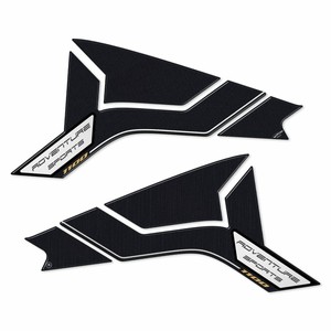 2 adesivi laterali 3D neri, protezioni laterali compatibili con Honda Africa Twin Adventure 1100 - Product Image 1