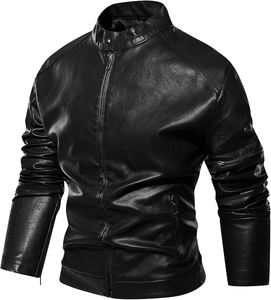 Chaqueta de Cuero de Alta Calidad para Hombre, Diseño Personalizado, Cortavientos de Invierno, Chaqueta de Cuero Transpirable con Servicio OEM - Product Image 2
