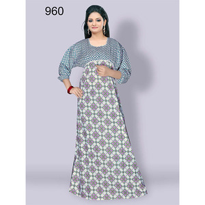Indian Cotton Maxi <b>Kaftan</b> Dress for Women Ethnic Digital Print Long Loose Fit Beach Cover Up Plus Size <b>Summer</b> Holiday Wear - Product Image 1