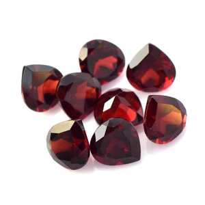 Granate Rojo Natural de 10 mm, Corte en Forma de Corazón, Facetado, Calibrado, Gema Suelta Certificada, Proveedor Mayorista de Piedras para Joyería - Product Image 4