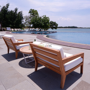 Cattalina Moana Silla de jardín de madera de teca de alta calidad para exteriores, con espuma suave para embellecer su sala de estar - Product Image 6