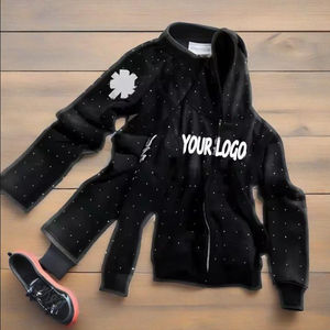 Ensemble de survêtement et de sweat-shirt pour homme, streetwear d'hiver, poids lourd, logo personnalisé, impression sérigraphique, coton de haute qualité, séchage rapide, hip-hop - Product Image 1