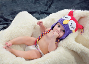 EFANBEANIE Bonnet hibou au crochet personnalisé pour enfants, bonnet d'hiver chaud avec motif d'oiseau mignon, fabriqué en fil de coton, cadeau idéal pour déguisement - Product Image 4