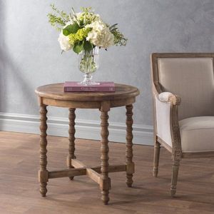 Elegante mesa auxiliar de madera de acacia con diseño de estante abierto ideal para guardar macetas de libros o artículos decorativos en cualquier habitación - Product Image 6