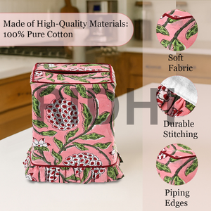 Cubierta para Caja de Pañuelos Ridhi, Color Rosa Fresa, Clásica, Ecológica, Duradera, con Estampado Decorativo, para Hogar y Oficina - Product Image 3