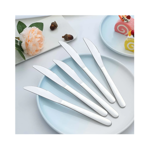 Silver Stainless Steel Butter Knife 5 Pieces Sauce Jam Spreader Spatula Tool for <b>Wedding</b> and Kitchenware Gifts Butter Knife - Product Image 1