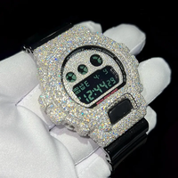 Montre Homme Ultime en Acier Inoxydable avec Diamant Moissanite, Mouvement Quartz, Cadran en Verre, Construction Robuste et Élégante, Style Moderne et Antique