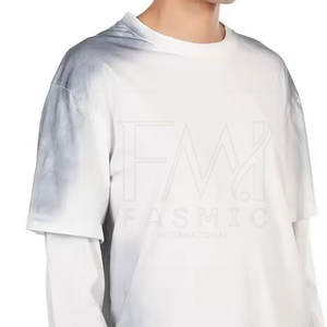 2025 Style classique T-shirts décontractés Double couche 100% coton femmes T-shirts à manches longues avec tissu personnalisable - Product Image 4