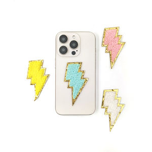 Parche Bordado de Chenilla con Rayo Colorido Hecho a Mano, para Decorar Sombreros y Telas - Product Image 2